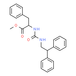 ChemSpider 2D Image | Methyl N-[(2,2-diphenylethyl)carbamoyl]phenylalaninate | C25H26N2O3