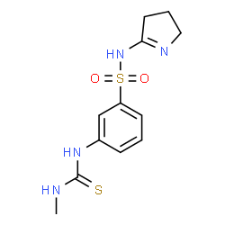 ChemSpider 2D Image | N-(3,4-Dihydro-2H-pyrrol-5-yl)-3-[(methylcarbamothioyl)amino]benzenesulfonamide | C12H16N4O2S2