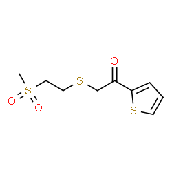 ChemSpider 2D Image | 2-{[2-(Methylsulfonyl)ethyl]sulfanyl}-1-(2-thienyl)ethanone | C9H12O3S3