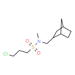 ChemSpider 2D Image | N-(Bicyclo[2.2.1]hept-2-ylmethyl)-3-chloro-N-methyl-1-propanesulfonamide | C12H22ClNO2S