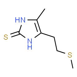 ChemSpider 2D Image | 4-Methyl-5-[2-(methylsulfanyl)ethyl]-1,3-dihydro-2H-imidazole-2-thione | C7H12N2S2