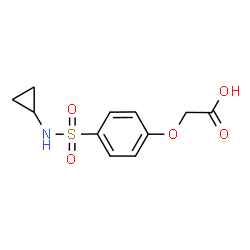 ChemSpider 2D Image | [4-(Cyclopropylsulfamoyl)phenoxy]acetic acid | C11H13NO5S