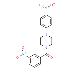 ChemSpider 2D Image | (3-Nitrophenyl)[4-(4-nitrophenyl)-1-piperazinyl]methanone | C17H16N4O5