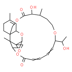 ChemSpider 2D Image | 12'-Hydroxy-17'-(1-hydroxyethyl)-5',13',25'-trimethyl-11'H,22'H-spiro[oxirane-2,26'-[2,10,16,23]tetraoxatetracyclo[22.2.1.0~3,8~.0~8,25~]heptacosa[4,18,20]triene]-11',22'-dione | C29H40O9