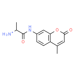 ChemSpider 2D Image | 1-[(4-Methyl-2-oxo-2H-chromen-7-yl)amino]-1-oxo-2-propanaminium | C13H15N2O3