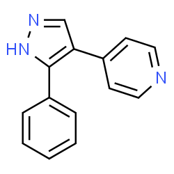 ChemSpider 2D Image | 4-(5-Phenyl-1H-pyrazol-4-yl)pyridine | C14H11N3