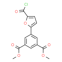 ChemSpider 2D Image | Dimethyl 5-[5-(chlorocarbonyl)-2-furyl]isophthalate | C15H11ClO6
