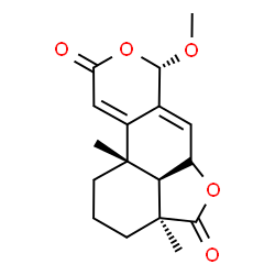 ChemSpider 2D Image | (3aS,7S,10bS,10cR)-7-Methoxy-3a,10b-dimethyl-1,2,3,3a,5a,7,10b,10c-octahydro-4H,9H-[2]benzofuro[7,1-fg]isochromene-4,9-dione | C17H20O5