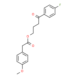 ChemSpider 2D Image | 4-(4-Fluorophenyl)-4-oxobutyl (4-methoxyphenyl)acetate | C19H19FO4