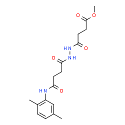 ChemSpider 2D Image | methyl 4-{3-[(2,5-dimethylphenyl)carbamoyl]propanehydrazido}-4-oxobutanoate | C17H23N3O5
