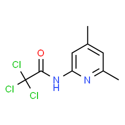 ChemSpider 2D Image | 2,2,2-Trichloro-N-(4,6-dimethyl-2-pyridinyl)acetamide | C9H9Cl3N2O
