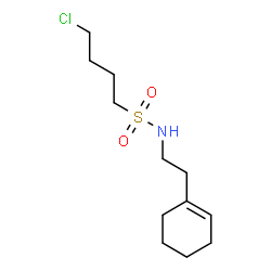 ChemSpider 2D Image | 4-Chloro-N-[2-(1-cyclohexen-1-yl)ethyl]-1-butanesulfonamide | C12H22ClNO2S