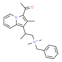 ChemSpider 2D Image | 2-(3-Acetyl-2-methyl-1-indolizinyl)-N-benzyl-N,N-dimethyl-1-propanaminium | C23H29N2O