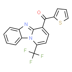 ChemSpider 2D Image | 2-Thienyl[1-(trifluoromethyl)pyrido[1,2-a]benzimidazol-4-yl]methanone | C17H9F3N2OS