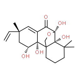ChemSpider 2D Image | (6beta,10xi,11alpha,13alpha)-5,6,9,11-Tetrahydroxy-6,20-epoxypimara-8(14),15-dien-7-one | C20H28O6