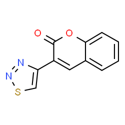 ChemSpider 2D Image | 3-(1,2,3-Thiadiazol-4-yl)-2H-chromen-2-one | C11H6N2O2S