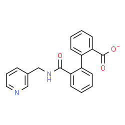 ChemSpider 2D Image | 2'-[(3-Pyridinylmethyl)carbamoyl]-2-biphenylcarboxylate | C20H15N2O3