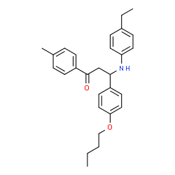 ChemSpider 2D Image | 3-(4-Butoxyphenyl)-3-[(4-ethylphenyl)amino]-1-(4-methylphenyl)-1-propanone | C28H33NO2