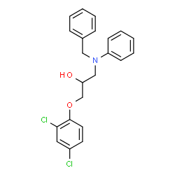 ChemSpider 2D Image | 1-[Benzyl(phenyl)amino]-3-(2,4-dichlorophenoxy)-2-propanol | C22H21Cl2NO2