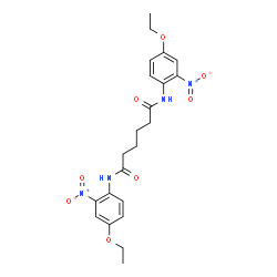 ChemSpider 2D Image | N,N'-Bis(4-ethoxy-2-nitrophenyl)hexanediamide | C22H26N4O8