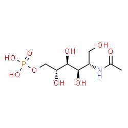 ChemSpider 2D Image | 2-Acetamido-2-deoxy-6-O-phosphono-D-glucitol | C8H18NO9P