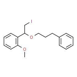 ChemSpider 2D Image | 1-[2-Iodo-1-(3-phenylpropoxy)ethyl]-2-methoxybenzene | C18H21IO2