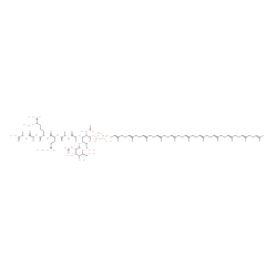 ChemSpider 2D Image | 6-[[2-[2-[2-[3-acetamido-5-[3-acetamido-4,5-dihydroxy-6-(hydroxymethyl)tetrahydropyran-2-yl]oxy-2-[hydroxy-(hydroxy-(3,7,11,15,19,23,27,31,35,39,43-undecamethyltetratetraconta-2,6,10,14,18,22,26,30,34,38,42-undecaenoxy)phosphoryl)oxy-phosphoryl]oxy-6-(hydroxymethyl)tetrahydropyran-4-yl]oxypropanoylamino]propanoylamino]-5-amino-5-oxo-pentanoyl]amino]-2-amino-7-[[2-[(2-hydroxy-1-methyl-2-oxo-ethyl)amino]-1-methyl-2-oxo-ethyl]amino]-7-oxo-heptanoic acid | C95H157N9O27P2
