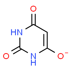 ChemSpider 2D Image | 2,6-Dioxo-1,2,3,6-tetrahydro-4-pyrimidinolate | C4H3N2O3