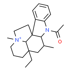 ChemSpider 2D Image | 1-(3,9-Dimethylaspidospermidin-9-ium-1-yl)ethanone | C23H33N2O