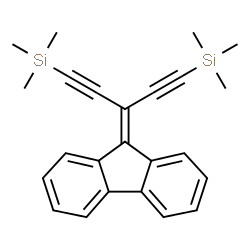 ChemSpider 2D Image | [3-(9H-Fluoren-9-ylidene)-1,4-pentadiyne-1,5-diyl]bis(trimethylsilane) | C24H26Si2