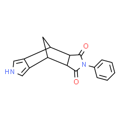 ChemSpider 2D Image | 4-Phenyl-4,10-diazatetracyclo[5.5.1.0~2,6~.0~8,12~]trideca-8,11-diene-3,5-dione | C17H14N2O2
