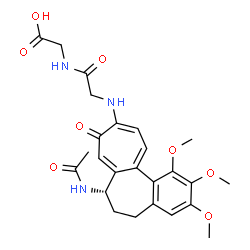 ChemSpider 2D Image | N-[(7S)-7-Acetamido-1,2,3-trimethoxy-9-oxo-5,6,7,9-tetrahydrobenzo[a]heptalen-10-yl]glycylglycine | C25H29N3O8