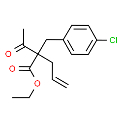 ChemSpider 2D Image | Ethyl 2-acetyl-2-(4-chlorobenzyl)-4-pentenoate | C16H19ClO3