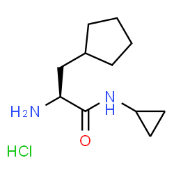 ChemSpider 2D Image | 3-Cyclopentyl-N-cyclopropyl-L-alaninamide hydrochloride (1:1) | C11H21ClN2O