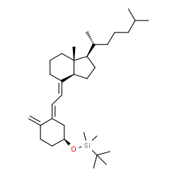 ChemSpider 2D Image | (3S,5E,7E)-3-{[Dimethyl(2-methyl-2-propanyl)silyl]oxy}-9,10-secocholesta-5,7,10-triene | C33H58OSi