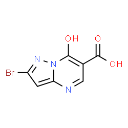 ChemSpider 2D Image | 2-Bromo-7-hydroxypyrazolo[1,5-a]pyrimidine-6-carboxylic acid | C7H4BrN3O3