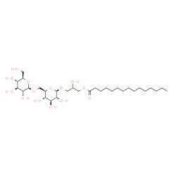 ChemSpider 2D Image | 3-{[6-O-(beta-D-Glucopyranosyl)-beta-D-glucopyranosyl]oxy}-2-hydroxypropyl pentadecanoate | C30H56O14