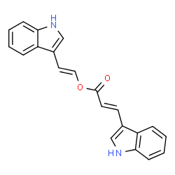 ChemSpider 2D Image | (E)-2-(1H-Indol-3-yl)vinyl (2E)-3-(1H-indol-3-yl)acrylate | C21H16N2O2