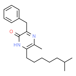 ChemSpider 2D Image | 3-Benzyl-5-methyl-6-(6-methylheptyl)-2(1H)-pyrazinone | C20H28N2O