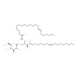 ChemSpider 2D Image | (2R,15E)-N-[(2S,3S,4R,11Z)-1-(beta-D-Glucopyranosyloxy)-3,4-dihydroxy-11-icosen-2-yl]-2-hydroxy-15-docosenamide | C48H91NO10