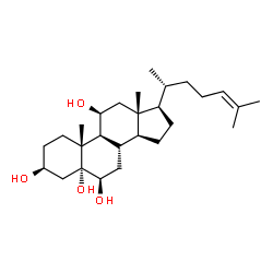 ChemSpider 2D Image | (3beta,5alpha,6beta,11beta)-Cholest-24-ene-3,5,6,11-tetrol | C27H46O4