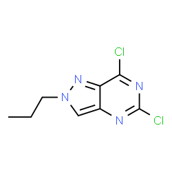 ChemSpider 2D Image | 5,7-Dichloro-2-propyl-2H-pyrazolo[4,3-d]pyrimidine | C8H8Cl2N4