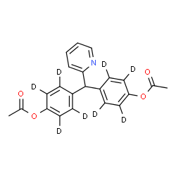 ChemSpider 2D Image | (2-Pyridinylmethylene)di(~2~H_4_)-4,1-phenylene diacetate | C22H11D8NO4