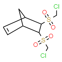 ChemSpider 2D Image | 5,6-Bis[(chloromethyl)sulfonyl]bicyclo[2.2.1]hept-2-ene | C9H12Cl2O4S2