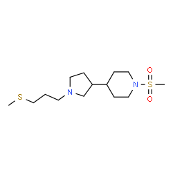 ChemSpider 2D Image | 4-{1-[3-(Methylsulfanyl)propyl]-3-pyrrolidinyl}-1-(methylsulfonyl)piperidine | C14H28N2O2S2