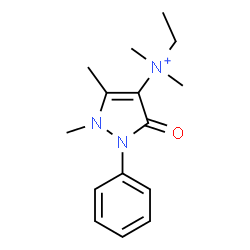ChemSpider 2D Image | N-Ethyl-N,N,1,5-tetramethyl-3-oxo-2-phenyl-2,3-dihydro-1H-pyrazol-4-aminium | C15H22N3O
