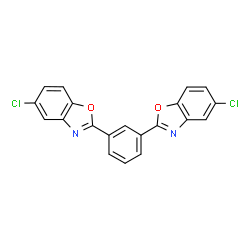 ChemSpider 2D Image | 2,2'-(1,3-Phenylene)bis(5-chloro-1,3-benzoxazole) | C20H10Cl2N2O2