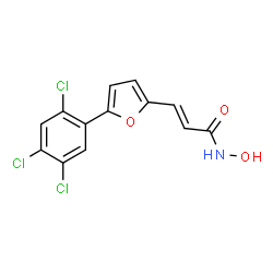 ChemSpider 2D Image | (2E)-N-Hydroxy-3-[5-(2,4,5-trichlorophenyl)-2-furyl]acrylamide | C13H8Cl3NO3