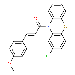 ChemSpider 2D Image | (2E)-1-(2-Chloro-10H-phenothiazin-10-yl)-3-(4-methoxyphenyl)-2-propen-1-one | C22H16ClNO2S