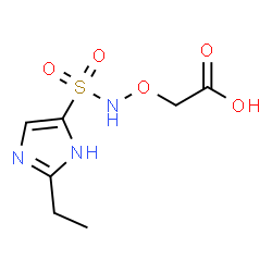 ChemSpider 2D Image | ({[(2-Ethyl-1H-imidazol-5-yl)sulfonyl]amino}oxy)acetic acid | C7H11N3O5S